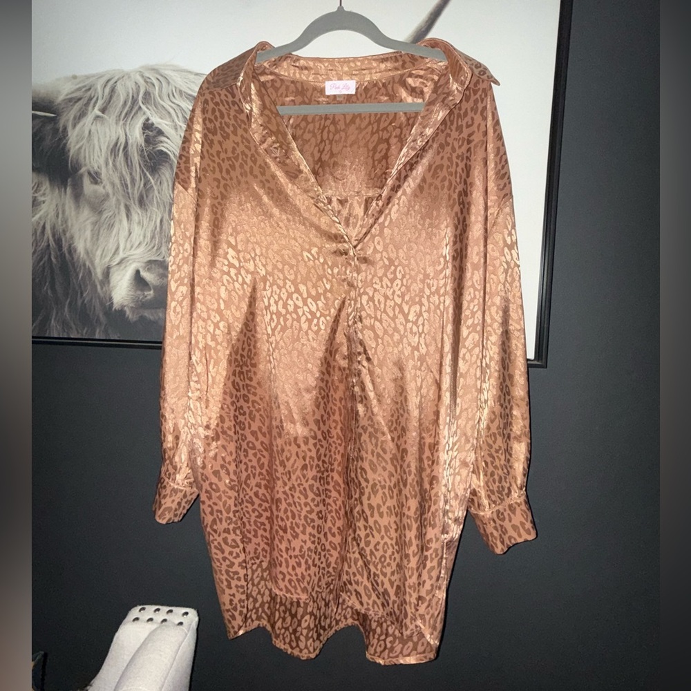Gold leopard dress from Pink Lily Boutique